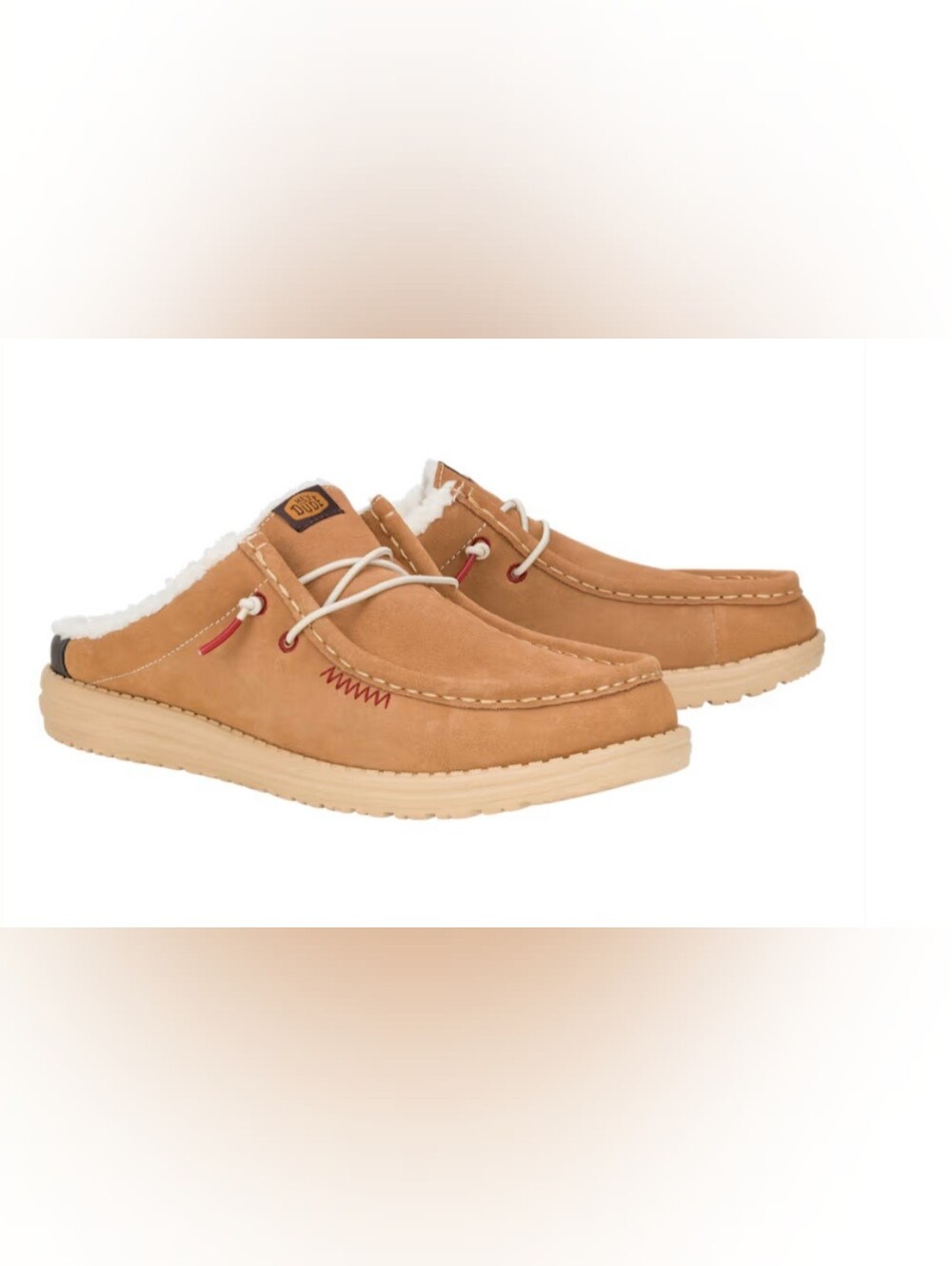 HEY DUDE WALLY SLIP WARMTH SHOE. SZ. M 8 W 10. UNISEX. TAN